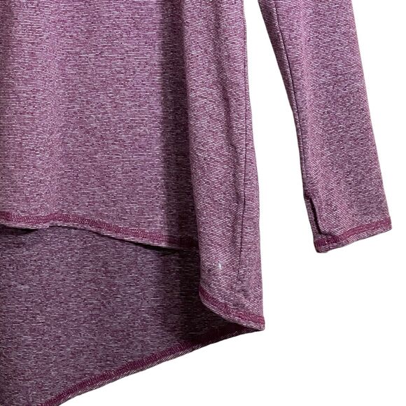Splendid Women Size L Active Fitted Top Long Sleeves Round Neck Uneven Hi-Lo Hem - Picture 4 of 14